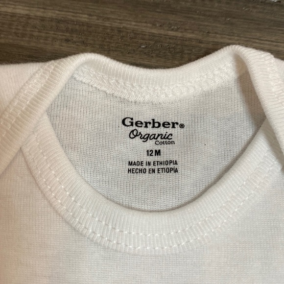 ✨ Baby Girl First Birthday Onesie Bodysuit “One” - Size 12 M - Gold Foil ✨ - Picture 4 of 5